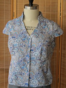 Half Mandarin Collar Blouse